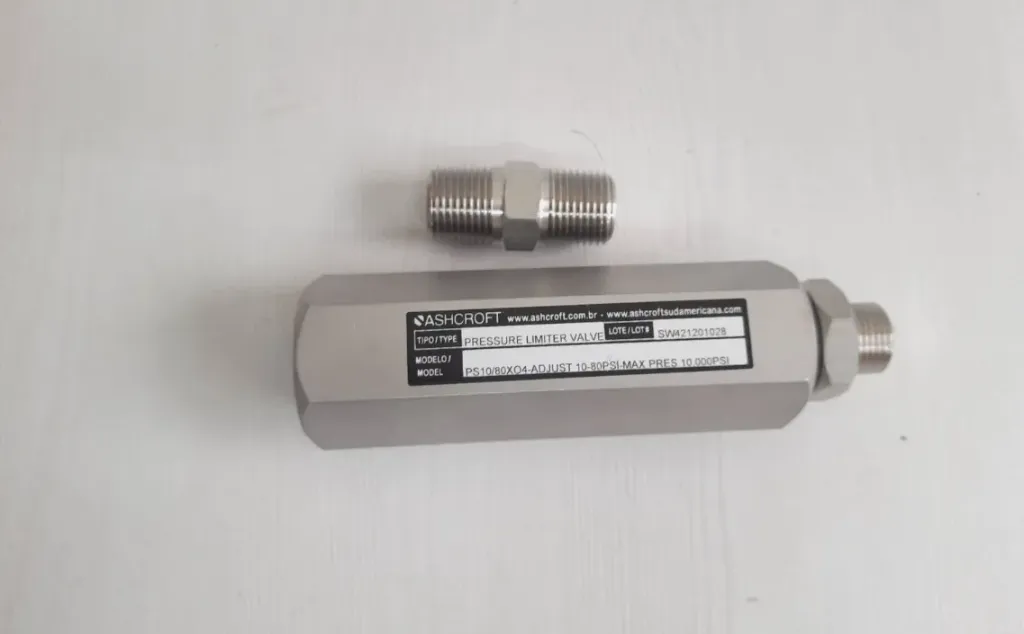 Ashcroft Pressure Limiter Valve, Over Pressure Protector Model PS10/80XO4