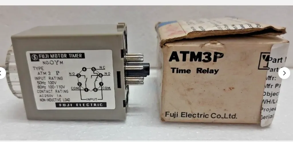 Fuji Electric Fuji Motor Timer Type ATM  3 P Time Relay 50 Hz 100 V