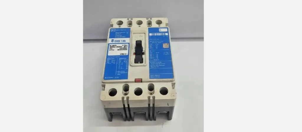 Cutler- Hammer EHD 14k  60 Amp 3 Pole  Cat. EHD3060L Industrial Circuit Breaker