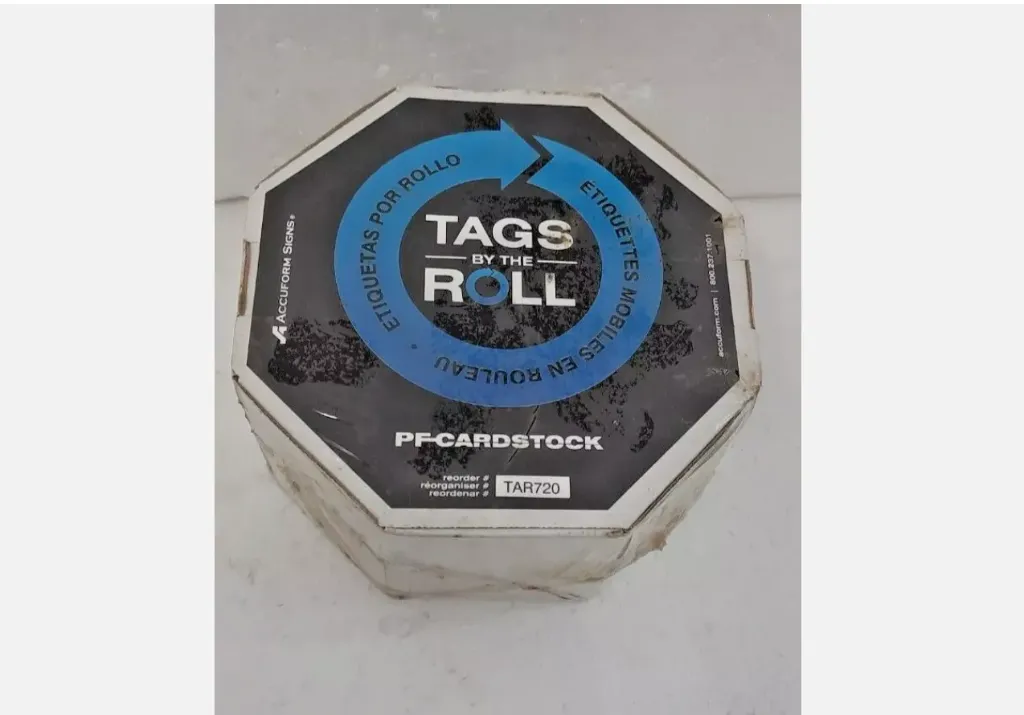 Accuforms  Tags By the Roll TAR720  Information on Tag Safety Use 43Z226