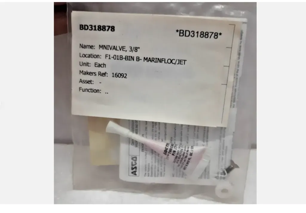 Asco 16092 Minivalve 3/8 "  Repair Kit # Expedite Shipping Worldwide
