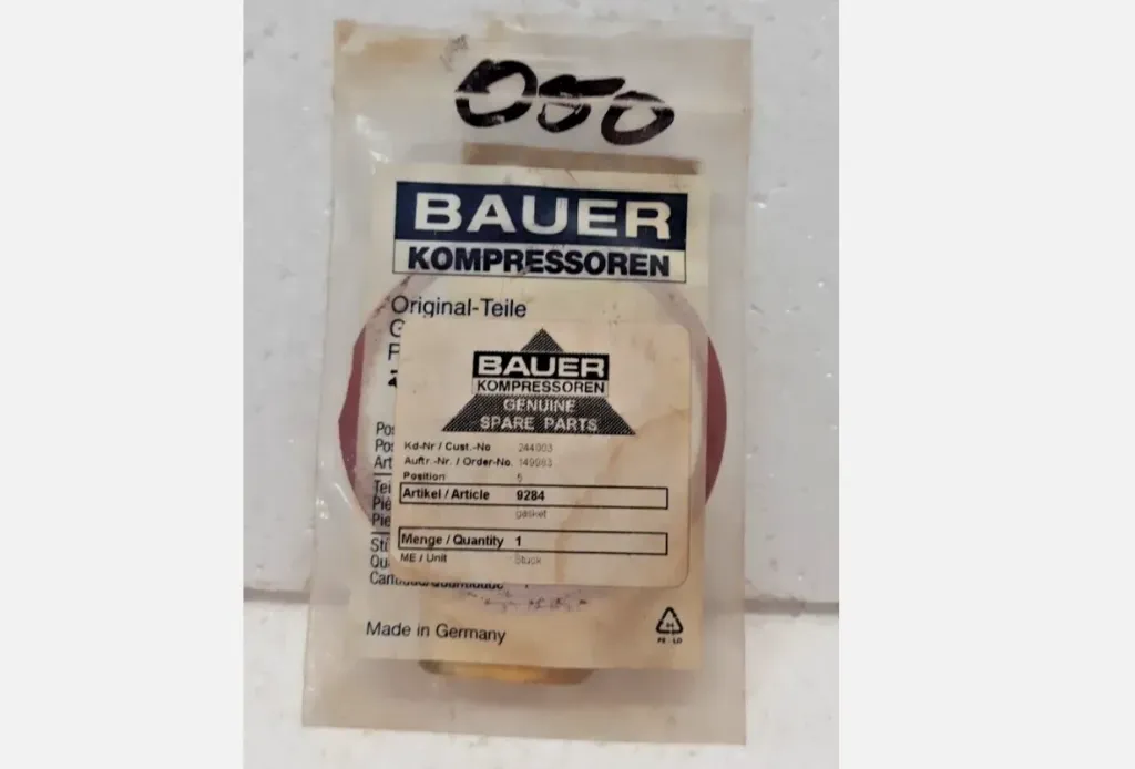 Bauer 9284  Gasket For High Pressure Bauer Compressor  Shipping Worldwide