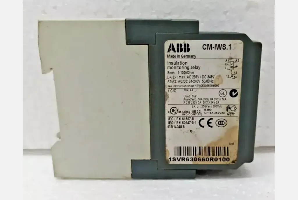 ABB 1SVR630660R0100 CM-IWS.1 Insulation Monitoring Relay Used