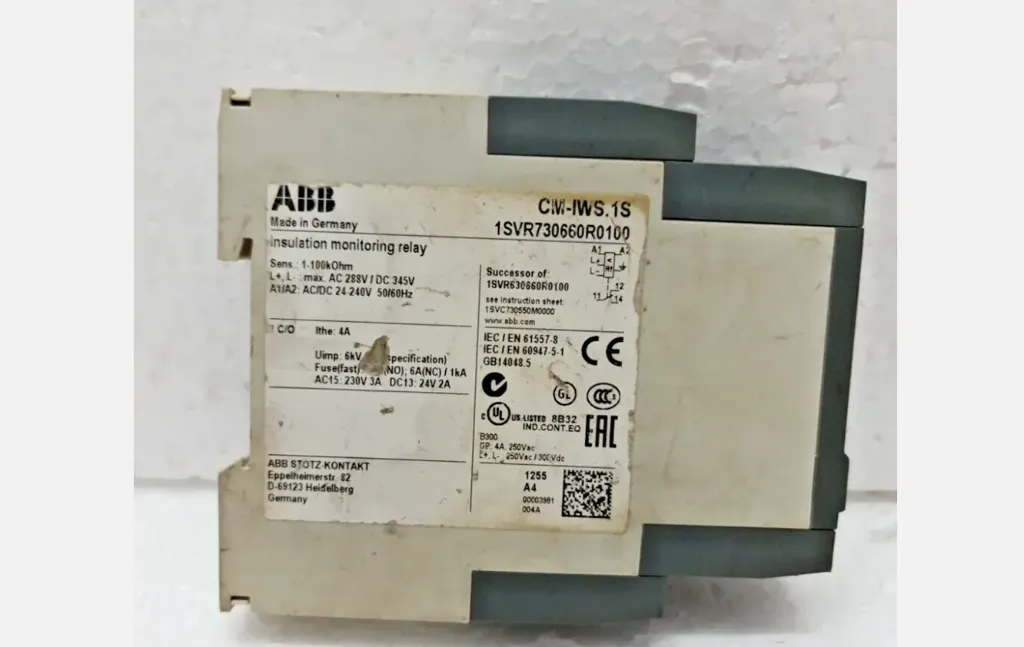ABB 1SVR730660R0100 CM-IWS.1S  Insulation Monitoring Relay Free Shipping