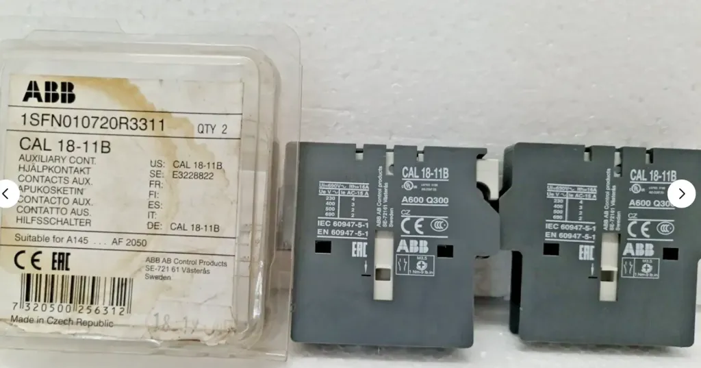 ABB 1SFN010720R3311 CAL 18-11B Auxiliary Contact 2 Pc in 1 Box