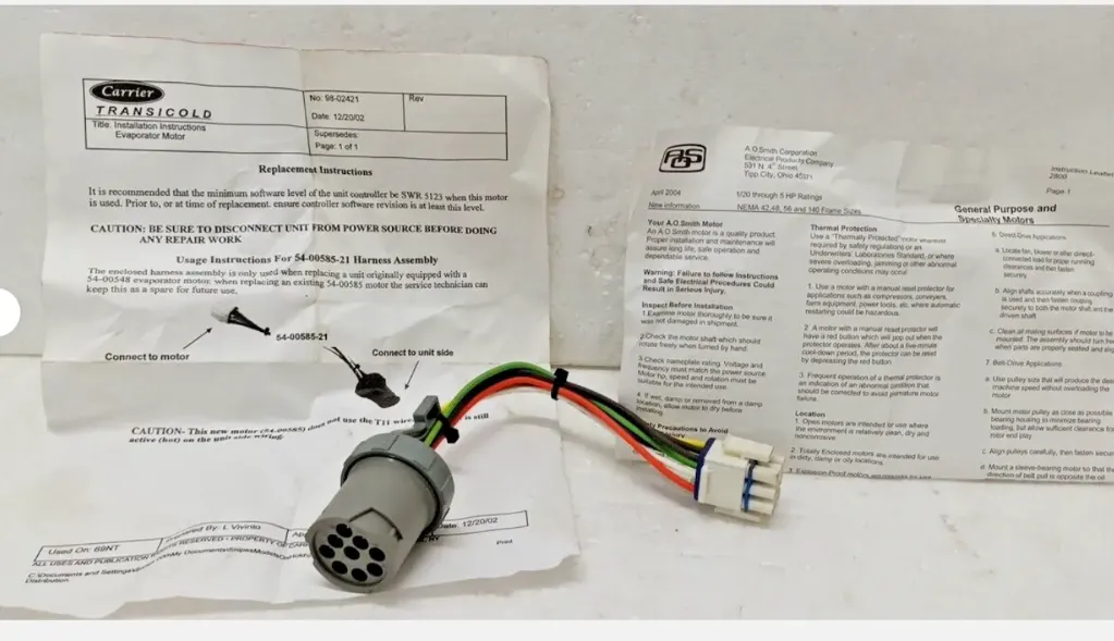 Carrier 54-00585-21 Harness Assembly Carrier Transicold 9 Pin  Free Shipping