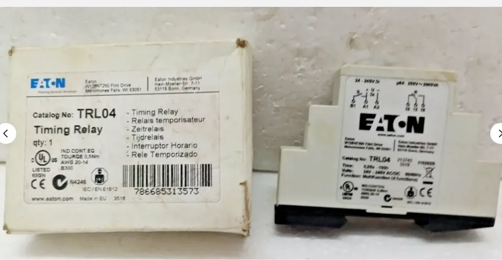 Eaton TRL04 Timing Relay Eaton Catalog No : TRL04 Timing Relay