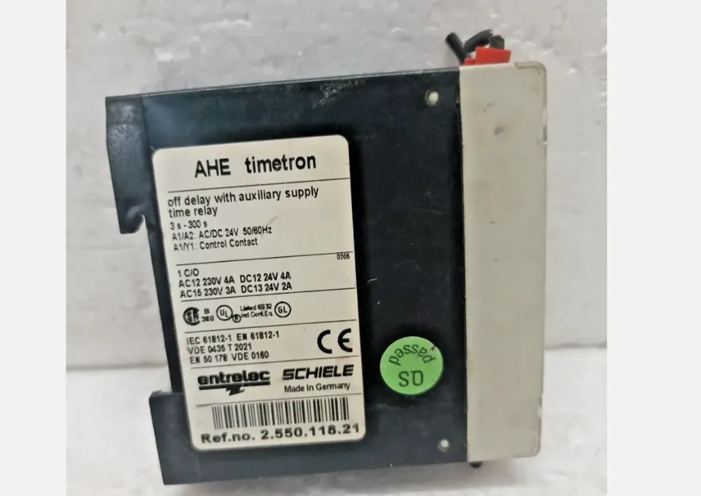 Entrelec AHE timetron  Schiele Off delay with auxillary Supply