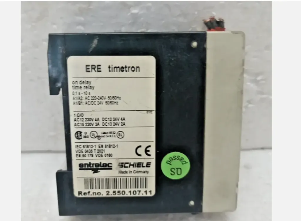 Entrelec ERE Timetron Schiele on delay  time relay Used Expedite Shipping