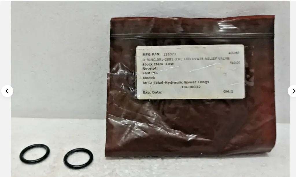 Eckel Hydraulic 391-2881-336 For DVA35 Relief  Valve Power Tongs O-Ring 123073