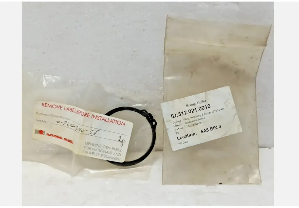 Continental Emsco 7602-2040-55 Ring Retaining External (5100-243) Lot of 2 Pcs