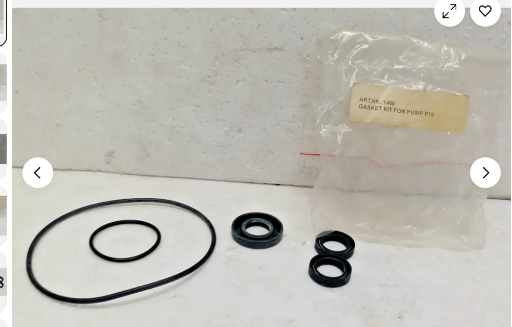 1460 Gasket Kit For Pump P16 Article No 1460 Gasket Kit For Pump P16