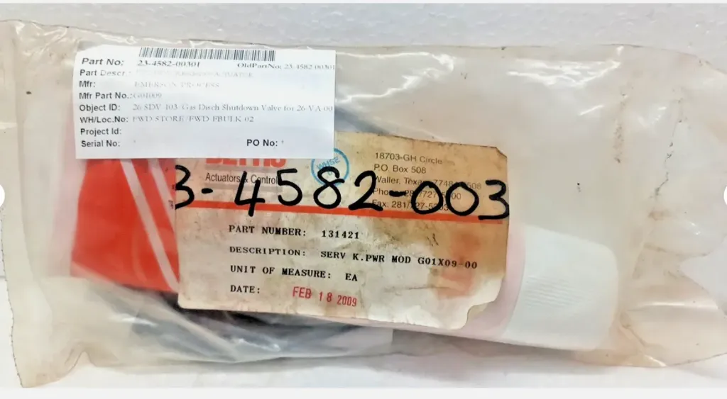Emerson Bettis 131421 Service Kit PWR MOD G01S09-00 Complete Service Kit