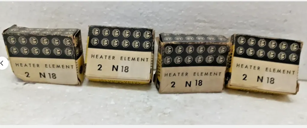 Allen Bradley N18 Heater Element 2 Pcs In 1 box total 4 boxes Lot,  Total 8 Pcs