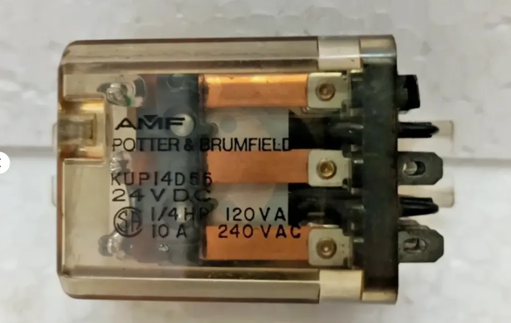 AMF Potter & Brumfield KUP14D55 24V DC Relay 1/4 HP 10A 120V/240V AC