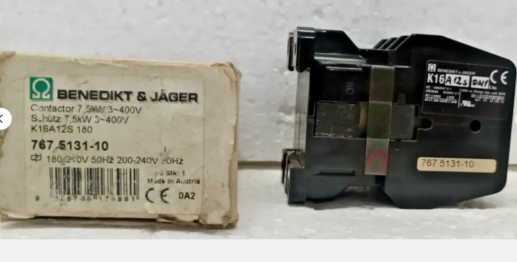 Benedict & Jager K16A12S Contactor 180- 220 V Benedict & Jager K16A12S