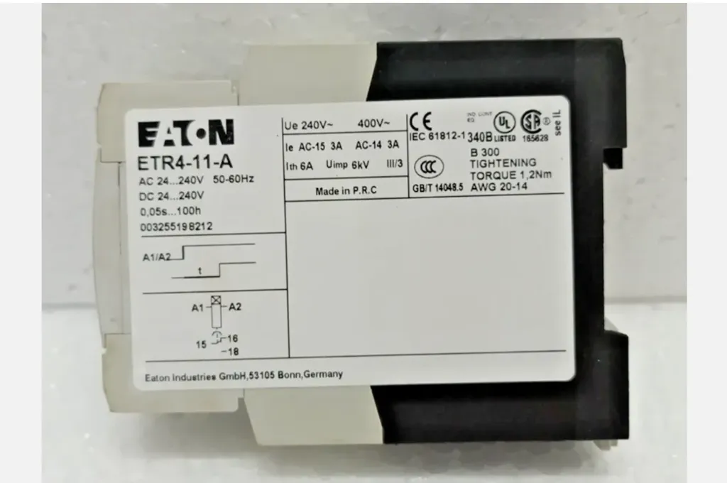 Eaton ETR4-11-A Relay Timer  AC 24 .....240 V DC 24 ....240 V 0.05s ...100 h