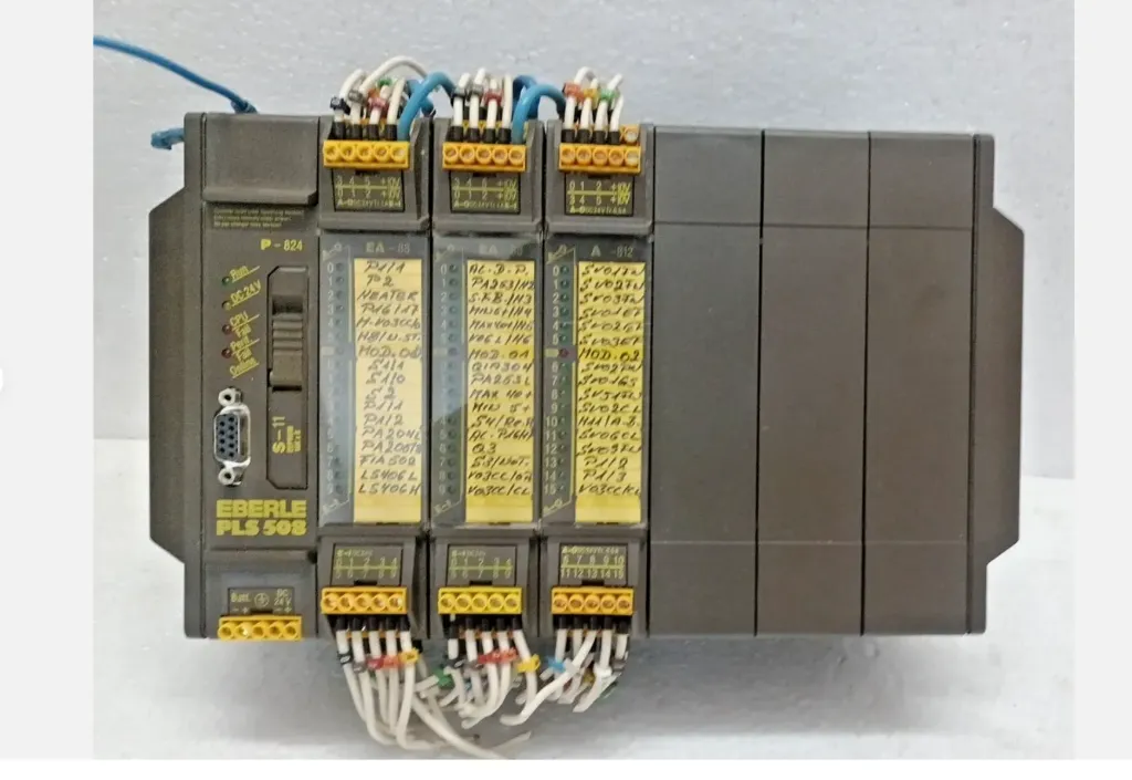 EBERLE PLS 508 PLC Controller with MT-81 Main Rack & I/O Modules 24VDC
