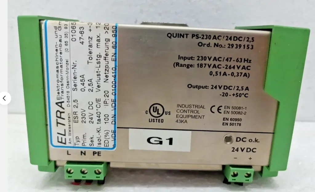 Eltra  ESR 2,5 78-102-3300 Quint PS-230 AC/24DC/ 2,5 Art No. 2939153