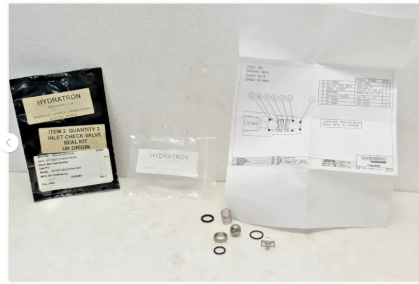 Hydratron SPK-CV30217-3-N Seal Kit Inlet Check Valve Hydratron SPK-CV30217-3-N
