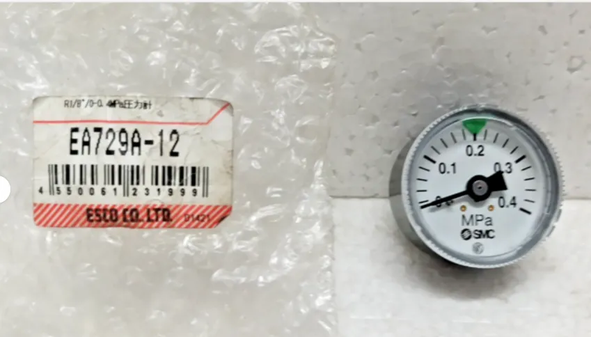 Esco  EA729A-12 R1/8"/ 0-0.4 Mpa Pressure Gauge SMC Lot of 4 Pcs