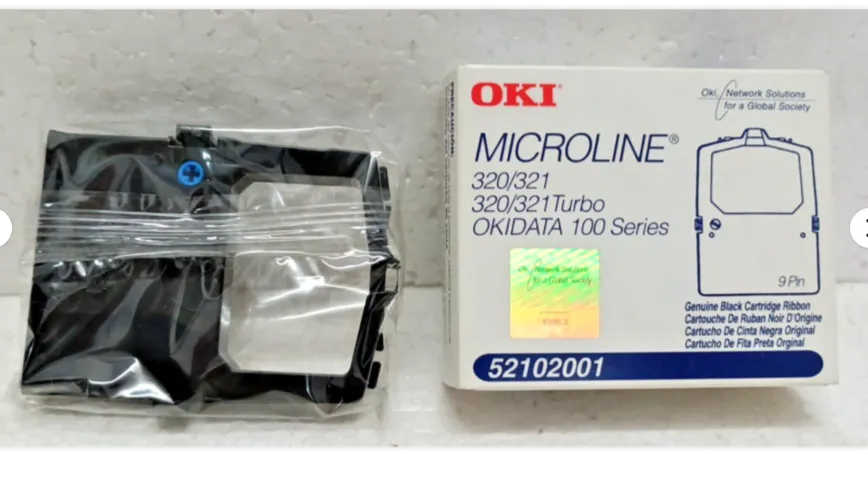OKI 52102001 Microline 320/321  Turbo OKI Data 100 Series Genuine Black Ribbon Lot of 4 pcs