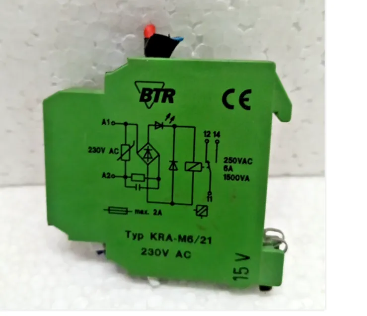 BTR KRA-M6/21 230 V  AC Relay Module 250 VAC 6A BTR KRA-M6/21 230 V  Used
