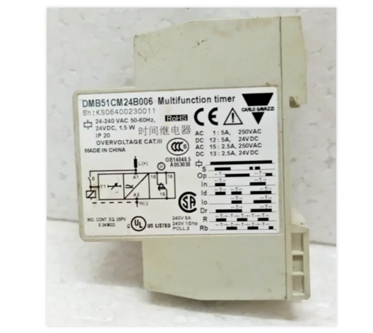 Carlo Gavazzi DMB51CM24B006 Multifuction Timer 0.1 S - 10 H 24 - 240 VAC