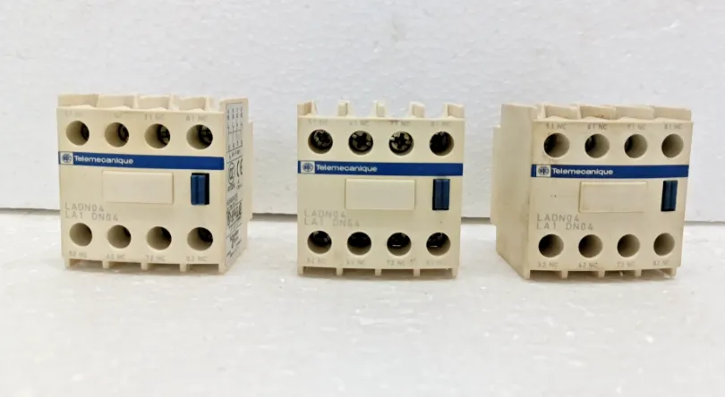 Telemecanique LADN04 Auxiliary Contact Block LA1 DN04 4NC Contactor Lot of 3 Pcs