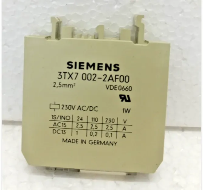 Siemens 3TX7 002-2AF00 230 V AC/DC Relay 2.5mm² VDE0660 Siemens 3TX7 002-2AF00
