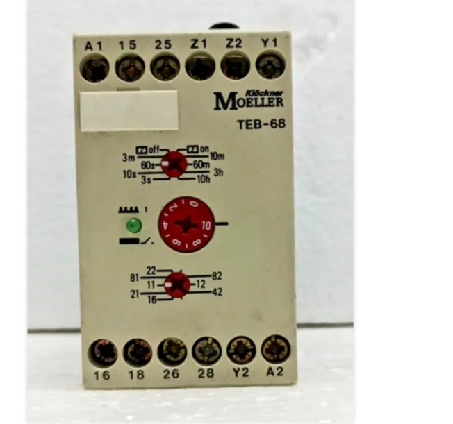 Klockner Moeller TEB-68 Timing Relay Multi-Range Time Delay Relay TEB68 Moeller