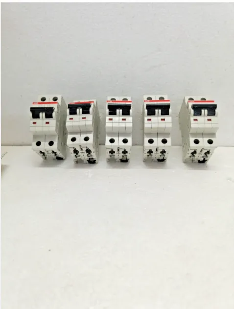ABB S202-C20 2 Pole 20A MCB Miniature Circuit Breaker 2CDS252001R0204 5 Pcs box