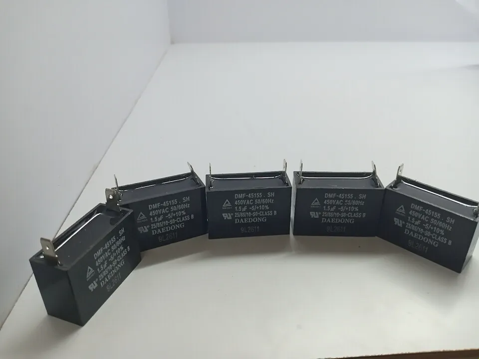 DAEDONG DMF-45155 SH 1.5uF 450VAC Motor Run Capacitor NOS Surplus