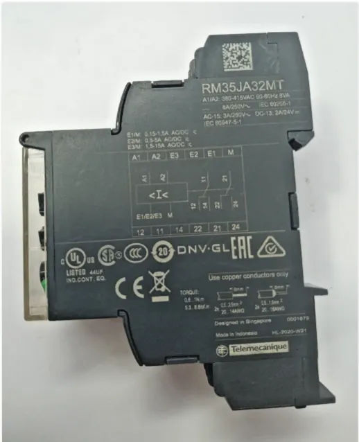 Telemecanique Schneider RM35JA32MT Current Control Relay 380-415V AC