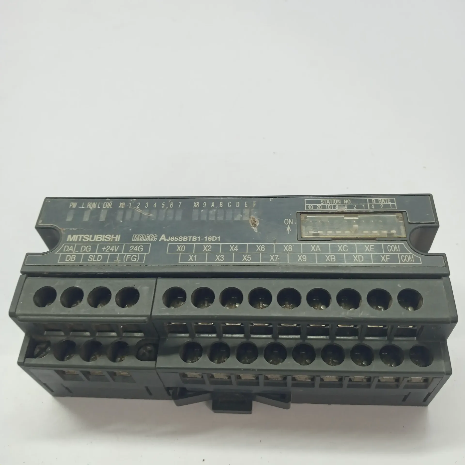 Mitsubishi AJ65SBTB1-16D1 CC-Link Digital Input Module 16pt 24VDC Remote I/O