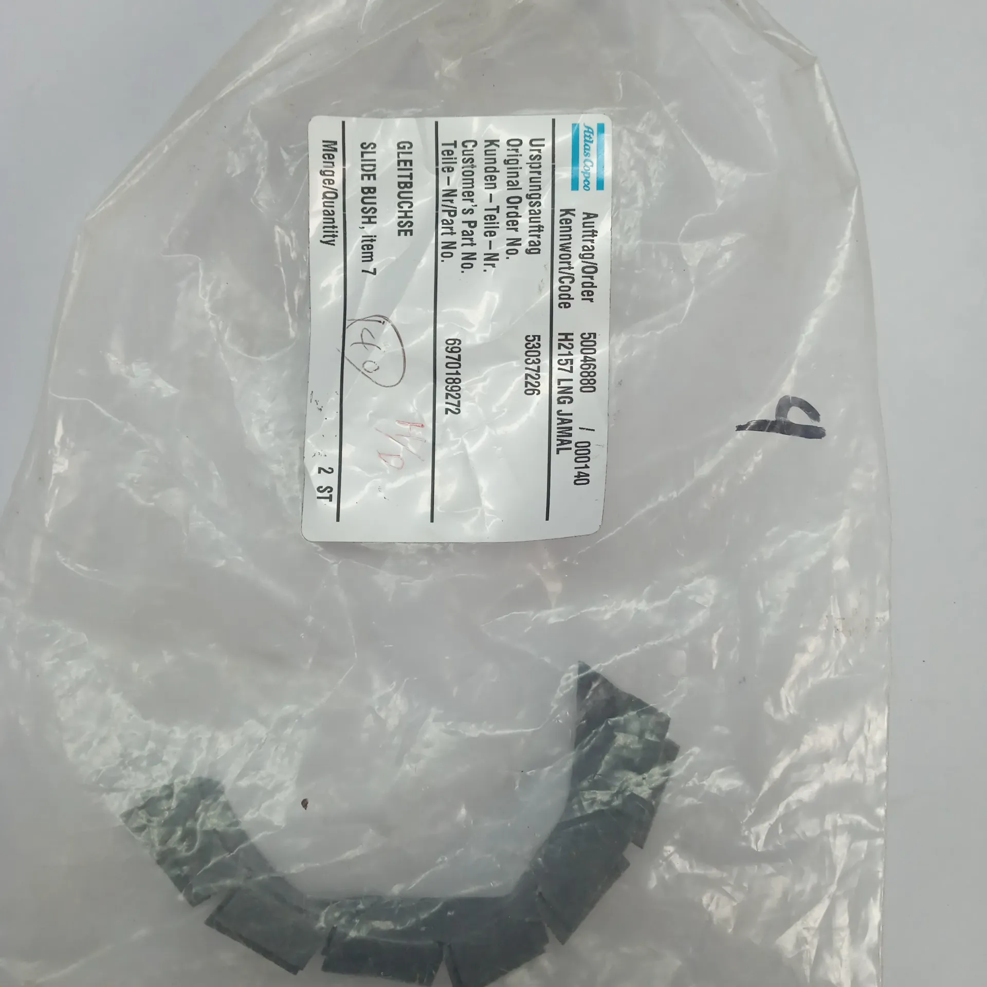 ATLAS COPCO 6970189272 SLIDE BUSH, ITEM7 EXPEDITE SHIPPING