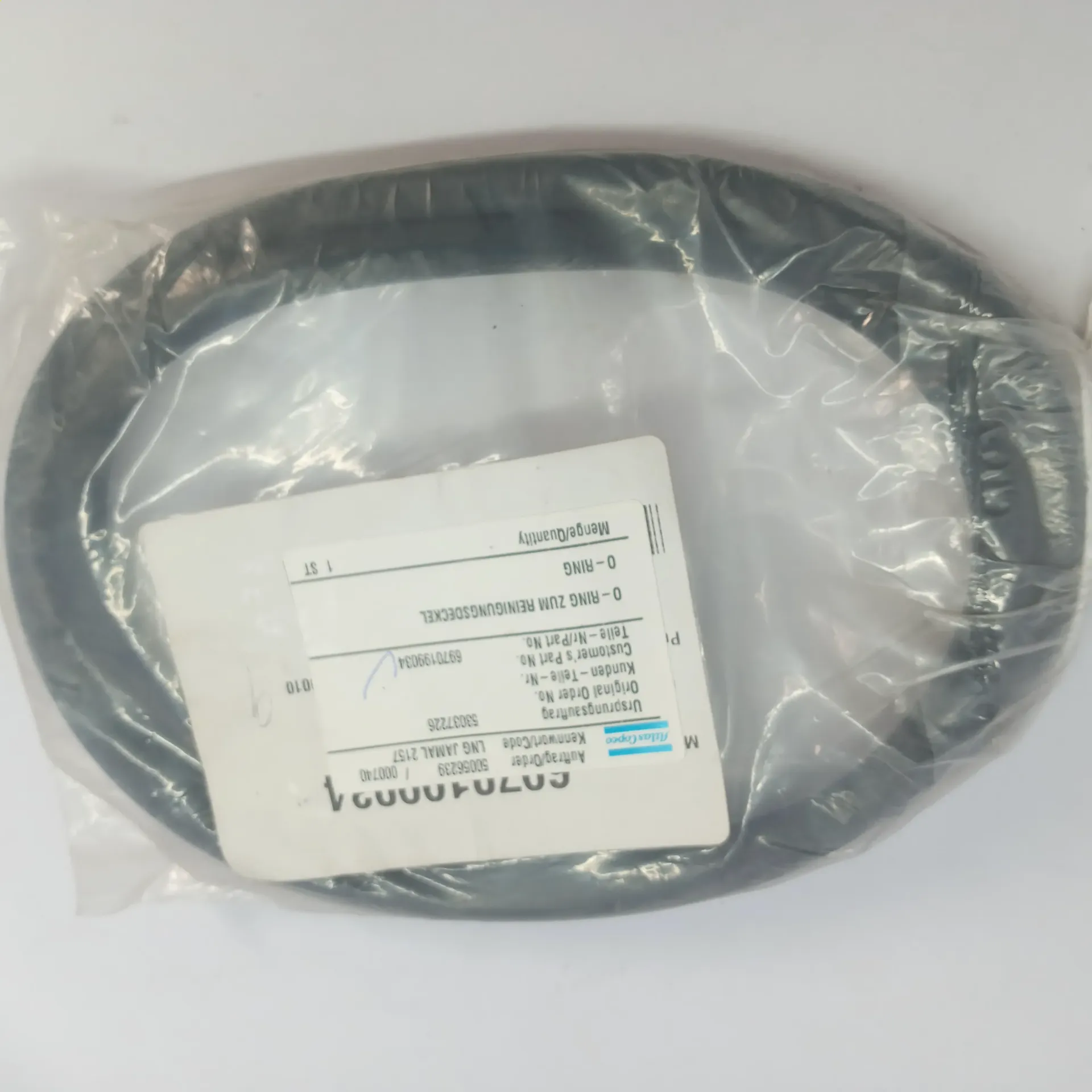 ATLAS COPCO 6970199034 0- RING ZUM REINIGUNGSDECKEL EXPEDITE SHIPPING