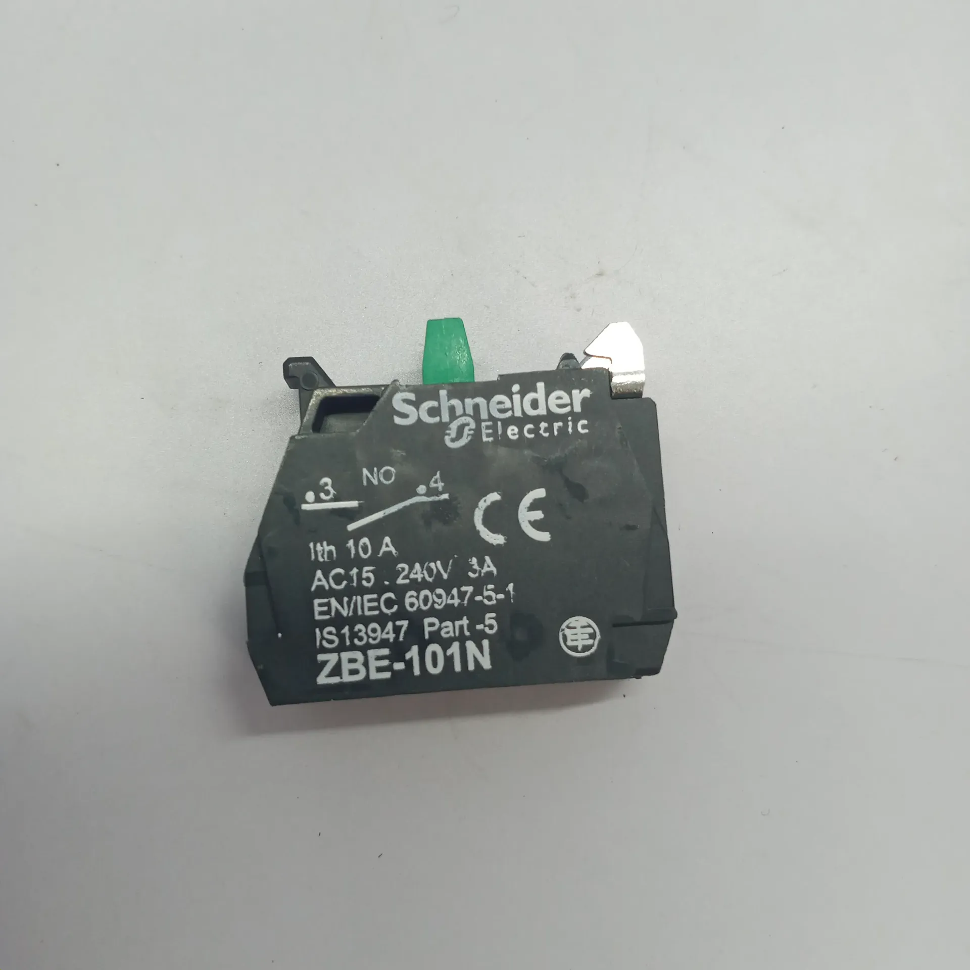 Schneider Electric ZBE-101N Contact Block 1 NO Single Contact Harmony XB4 XB5
