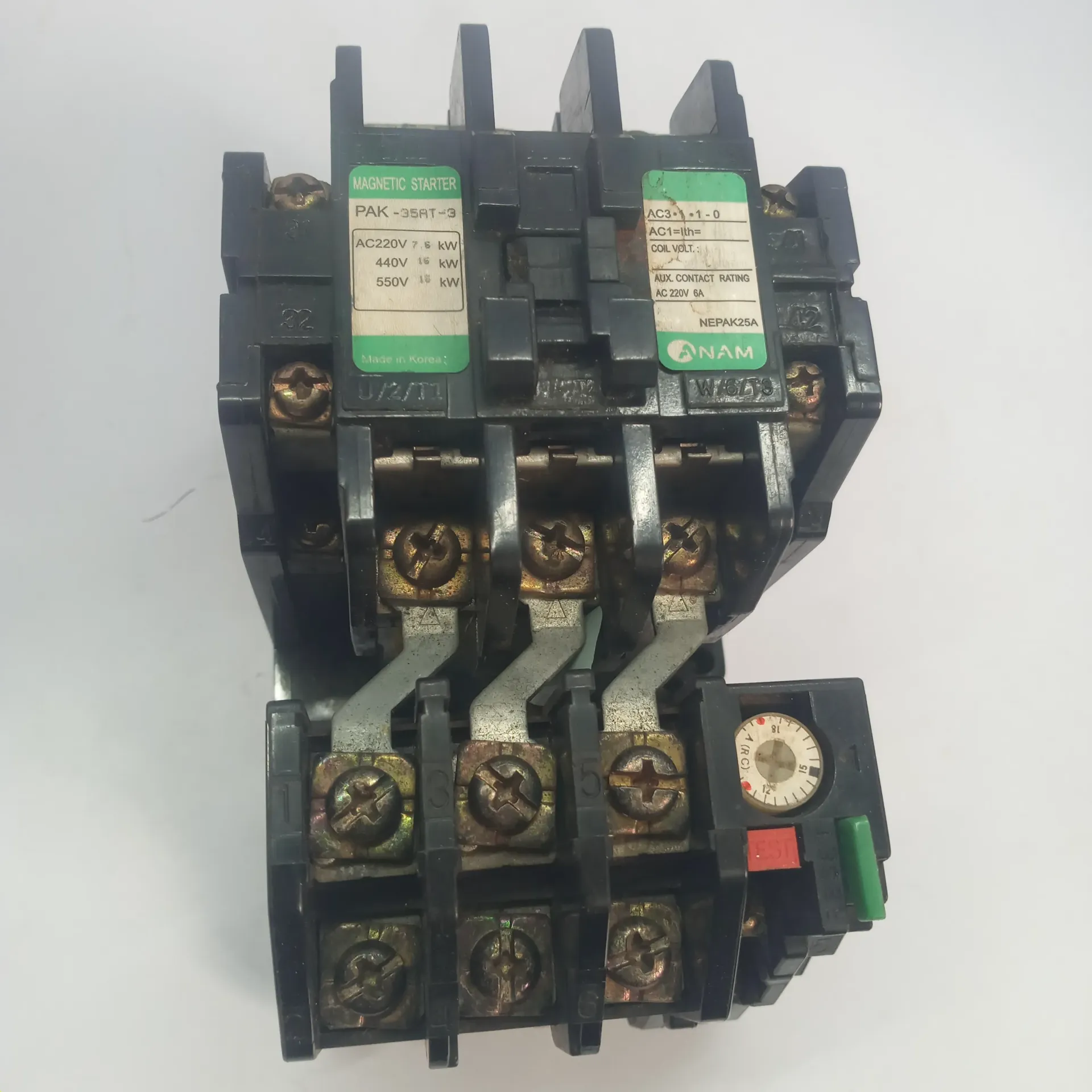 Anam PAK-35AT-3 Magnetic Starter Switch 60A 200-220V Contactor PAK-35A