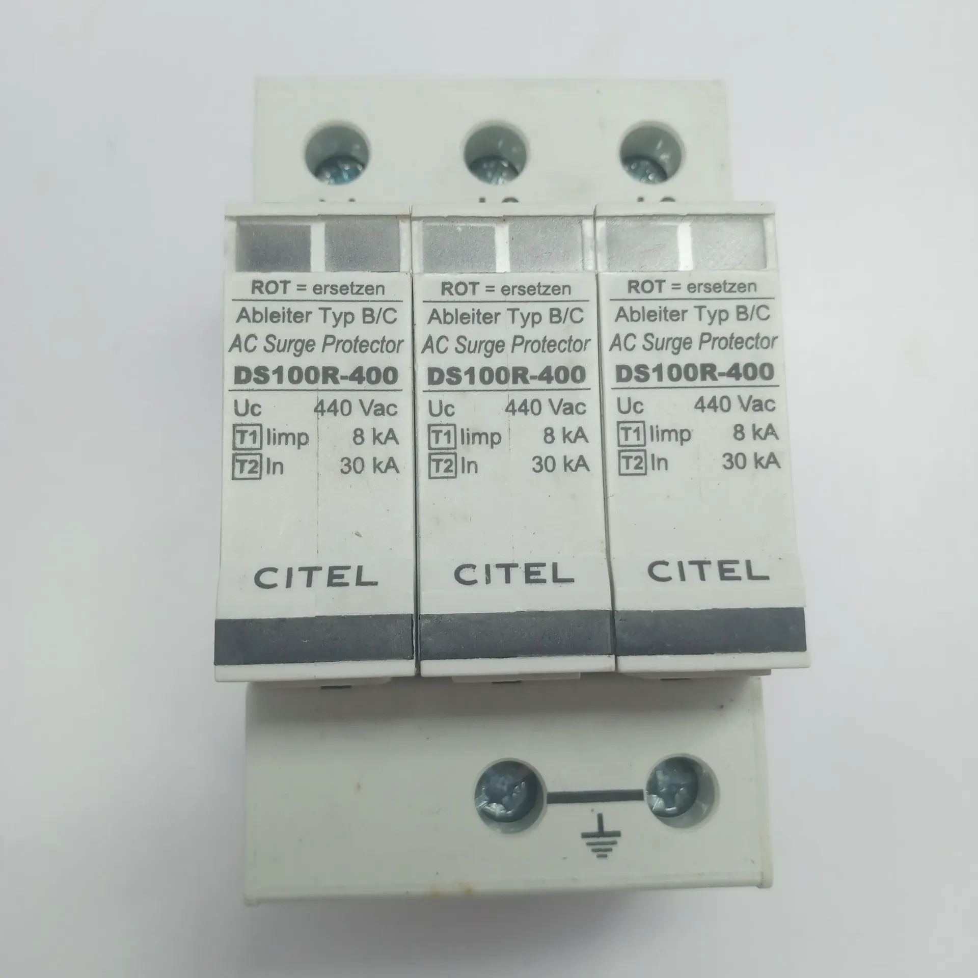 CITEL DS100R-400 AC Surge Protector 440VAC 30kA Type 1+2 SPD DIN Rail 49142320