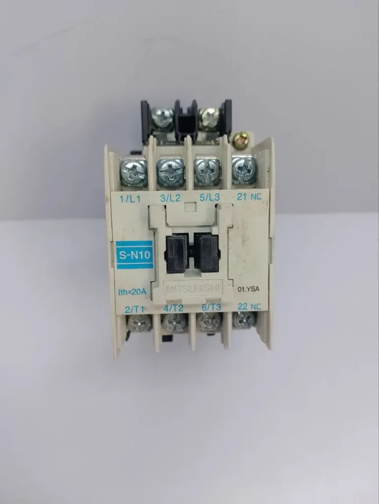 Mitsubishi Electric S-N10 Magnetic Contactor 20A 3-Pole 1NC Auxiliary