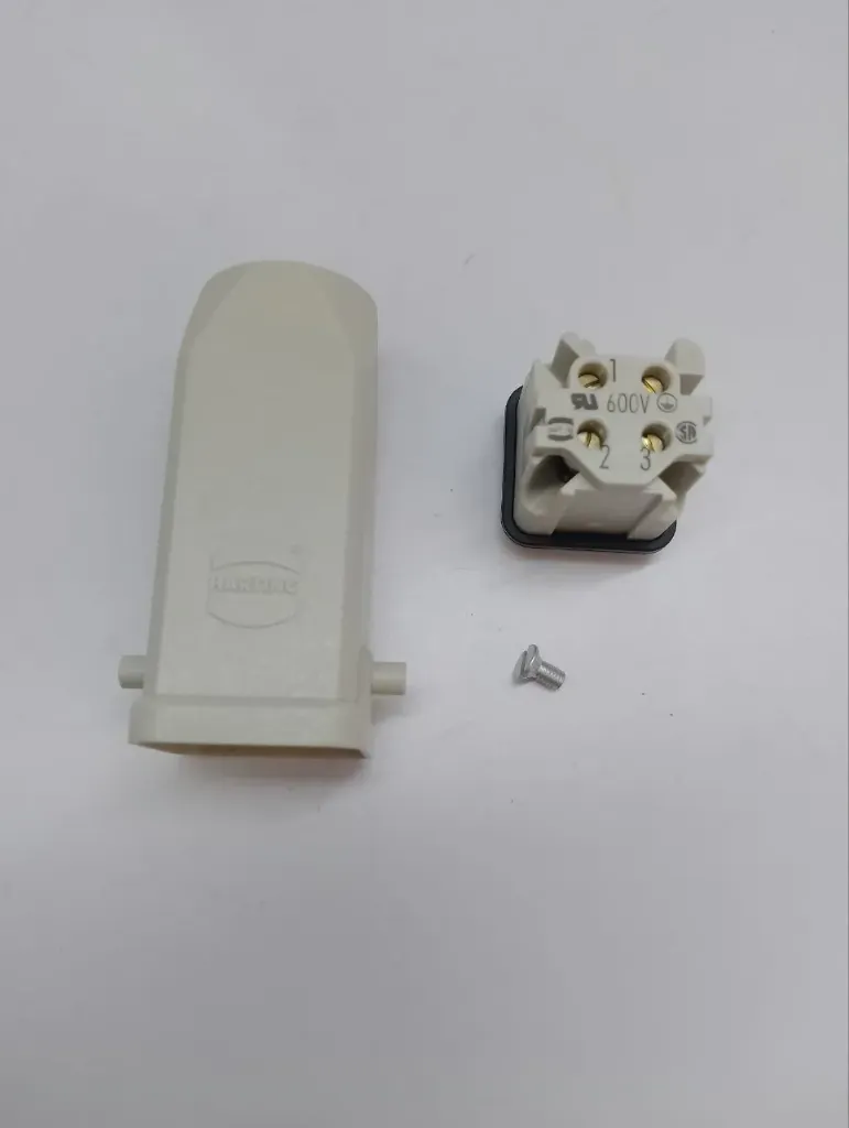 HARTING 473-1203 Heavy Duty Power Connector Han 3A Male 3-Pin Screw Insert Hood
