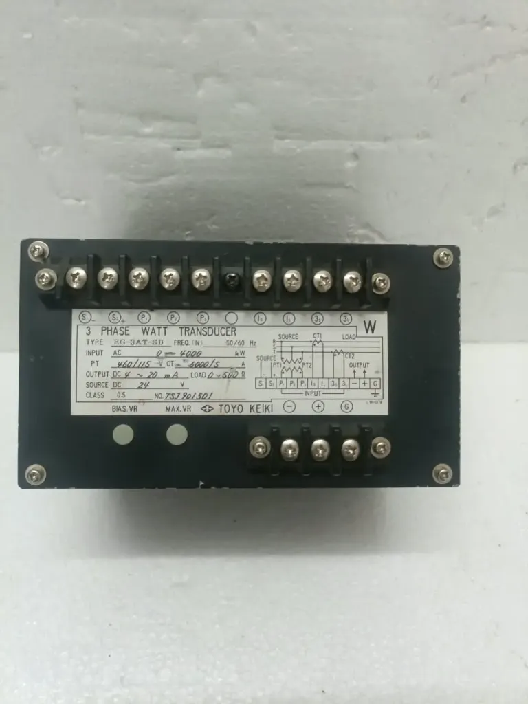 Toyo Keiki EG-3AT-SD 3 Phase Watt Transducer – Industrial Power Measurement